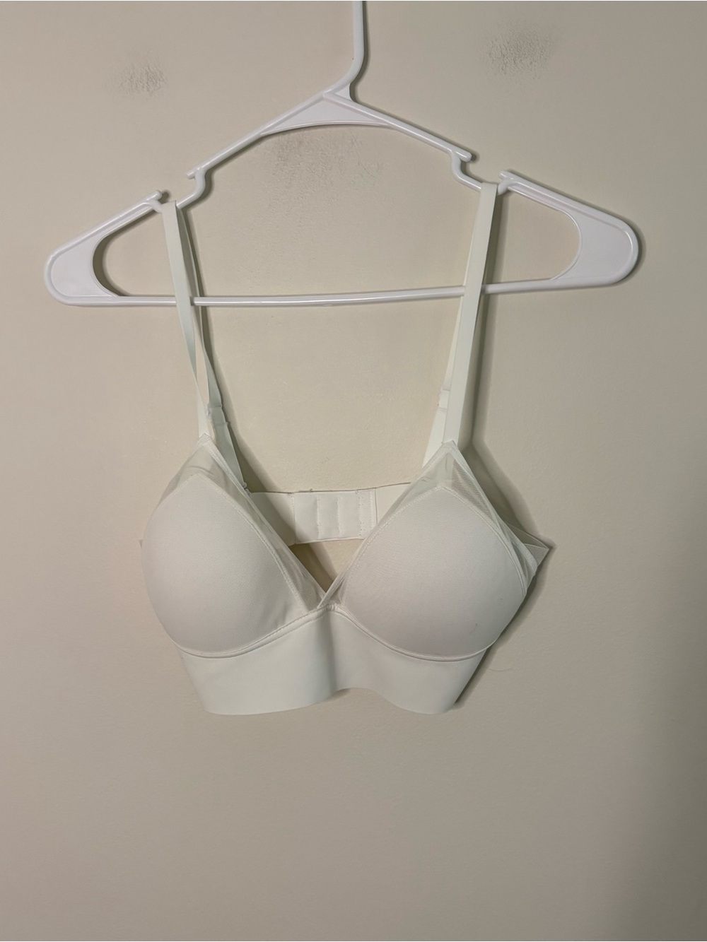 Maidenform Women’s Small White Bralette Lace Simple Basic Neutral